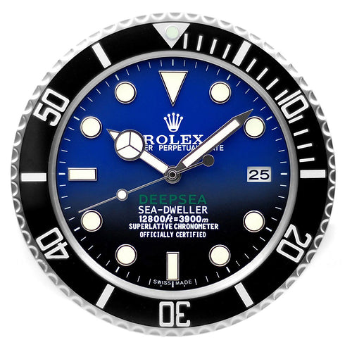 Rolex DEEPSEA Series，Black & Blue | Wall Clock