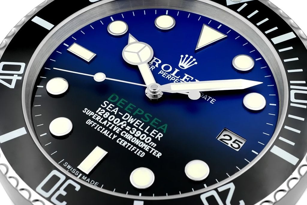 Rolex DEEPSEA Series，Black & Blue | Wall Clock