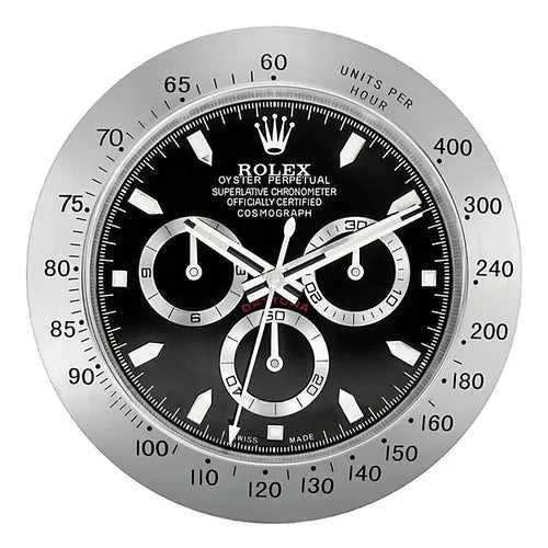 Rolex Wall Clock Daytona Series ,Silver & White
