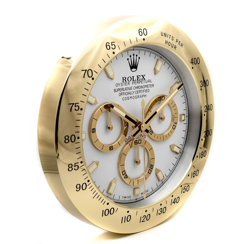 Rolex Wall clock Daytona Series,Gold & White
