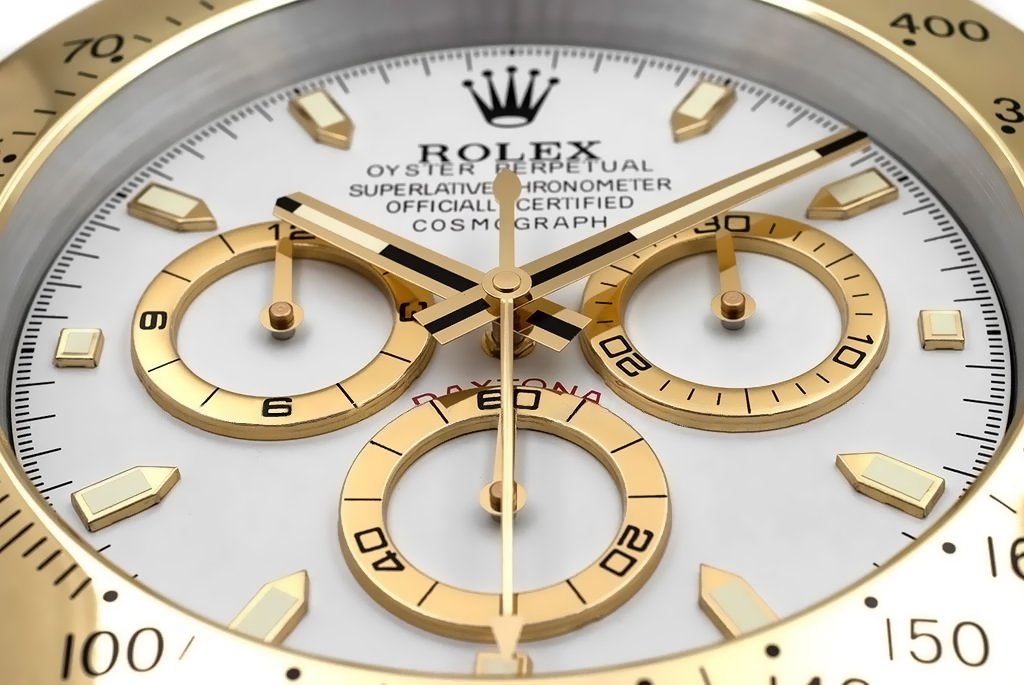 Rolex Wall clock Daytona Series,Gold & White
