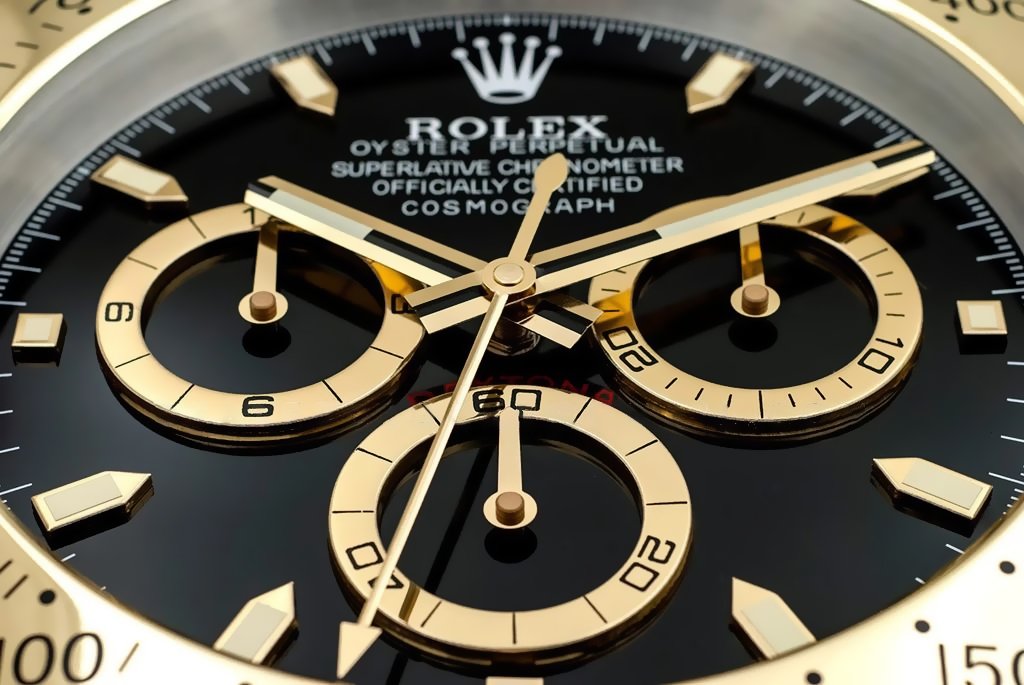 Rolex Wall Clock Daytona Series,Gold & Black