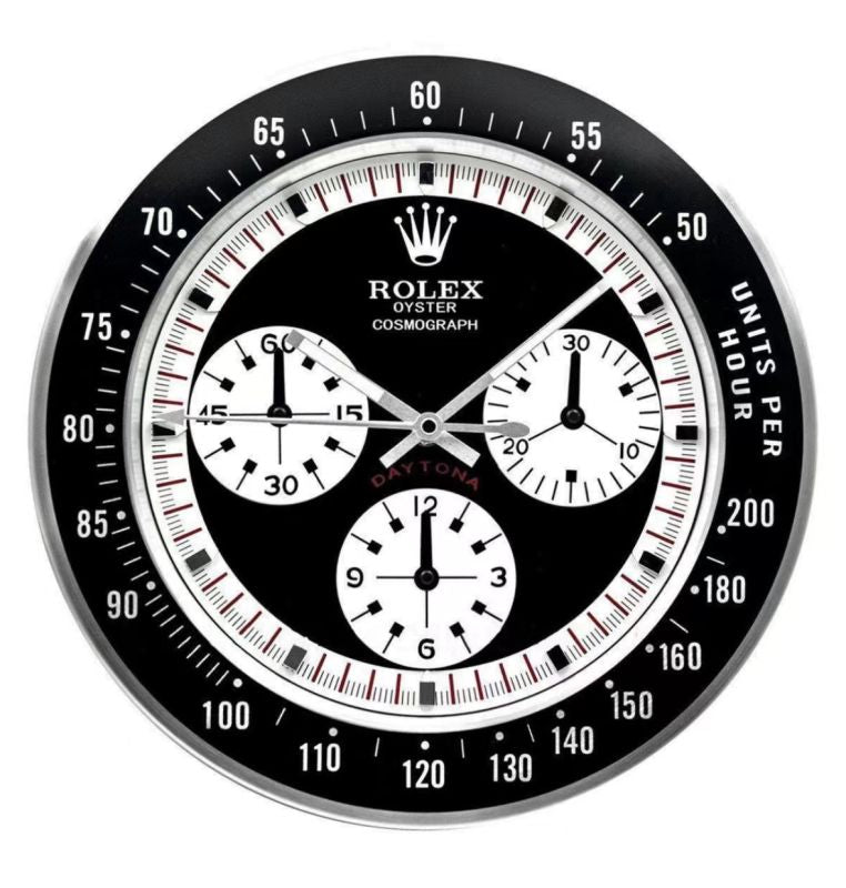 Rolex Daytona Paul Newman Wall Clock | White Logo
