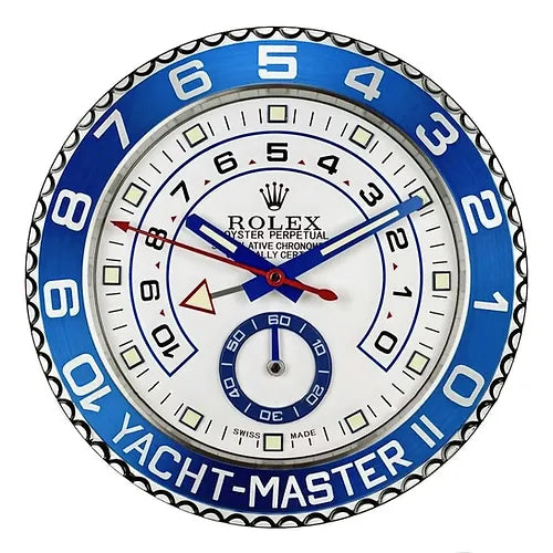 Rolex Yacht Master ll Gold & Blue | Wall Clock