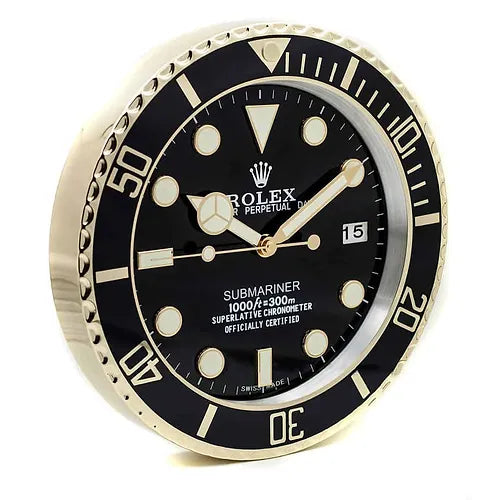 Rolex GMT Master Series,Black and Gold | Wall Clock