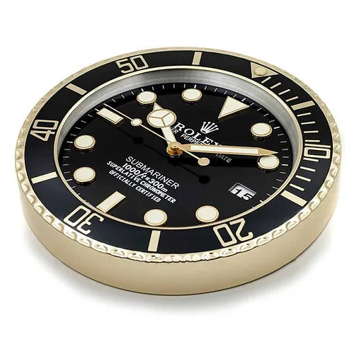 Rolex GMT Master Series,Black and Gold | Wall Clock