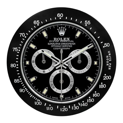 Rolex Daytona Series , Black | Wall Clock