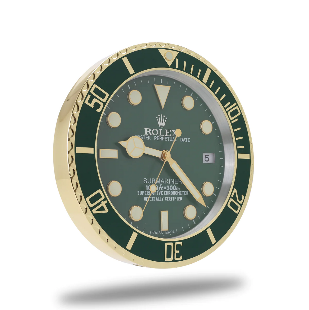Rolex Submariner Series,Green & Gold | Wall Clock