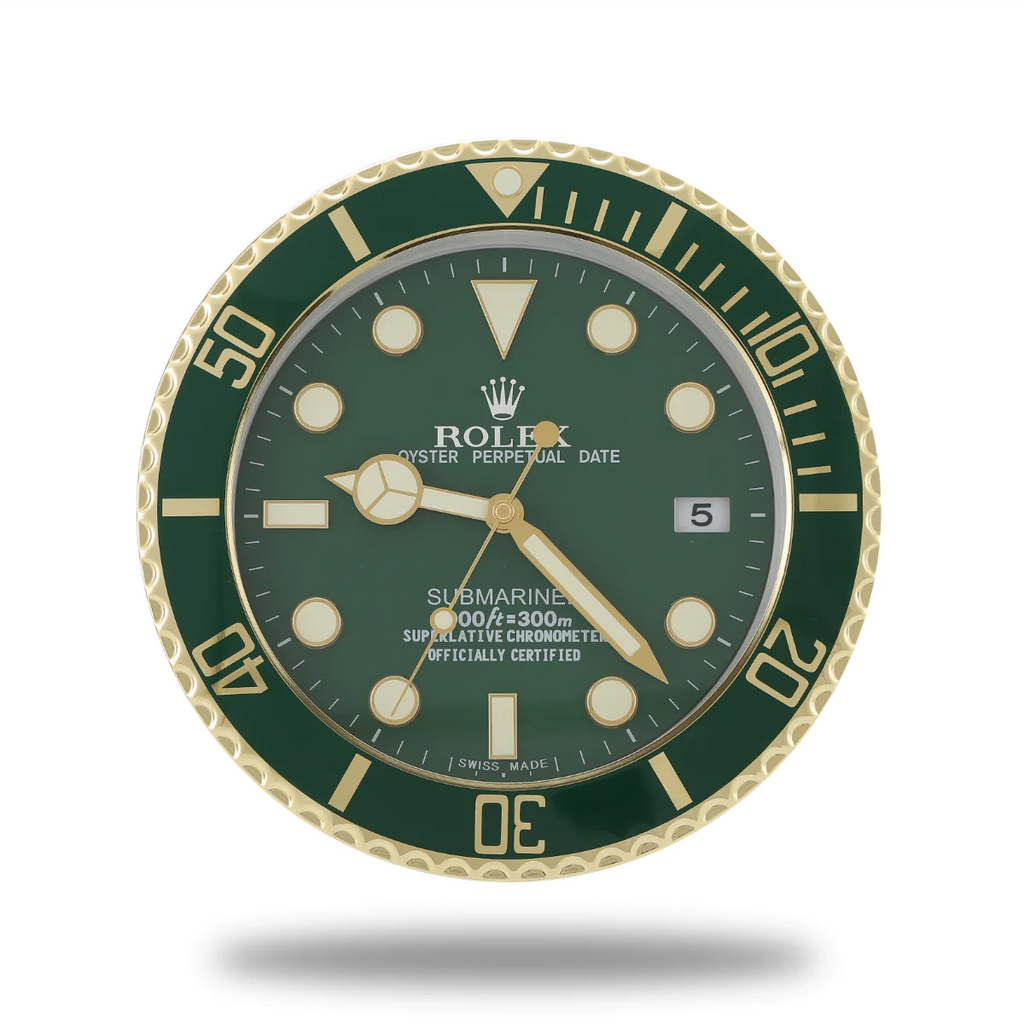 Rolex Submariner Series,Green & Gold | Wall Clock